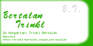 bertalan trinkl business card